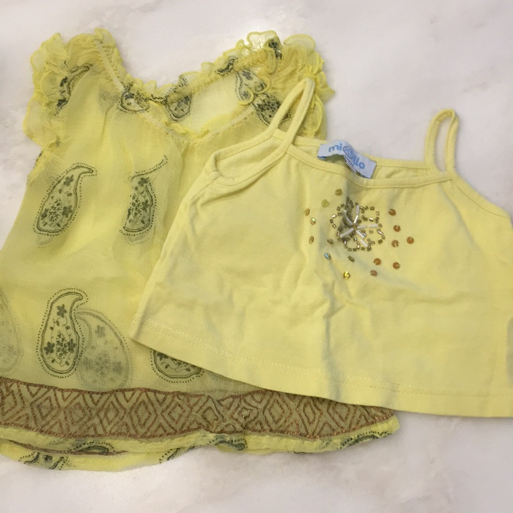 NWOT Mixtillo Girls 2PC Yellow/Gold Top-Size 12months